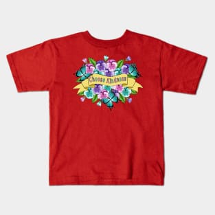 Choose Kindness - Pansy Flowers Kids T-Shirt